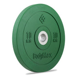 Bodymax Olympic Rubber Bumper Plates - Coloured Premium Fully Rubber Encased - 10kg to 25kg