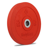 Bodymax Olympic Rubber Bumper Plates - Coloured Premium Fully Rubber Encased - 10kg to 25kg