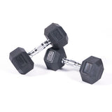 Primal Strength 1-10kg Commercial Rubber Hex Dumbbell Set (10 Pairs)