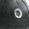 Bodymax Olympic Rubber Bumper Plates - Black Premium Fully Rubber Encased - 5kg to 25kg